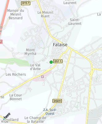 Plan d'accés Mairie de FALAISE