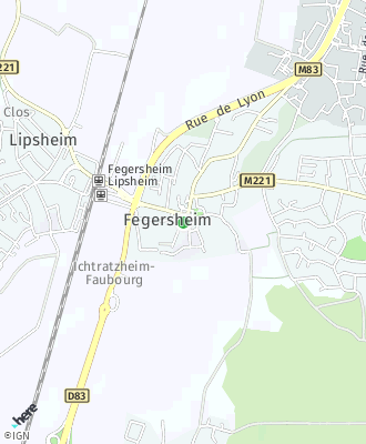 Plan d'accés Mairie de FEGERSHEIM