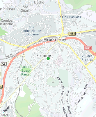Plan d'accés Mairie de FIRMINY