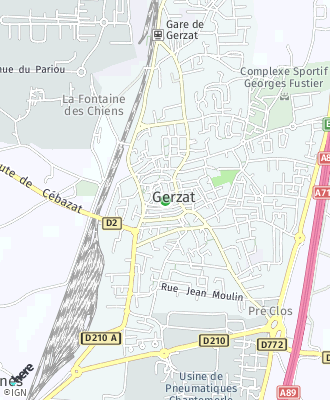 Plan d'accés Mairie de GERZAT