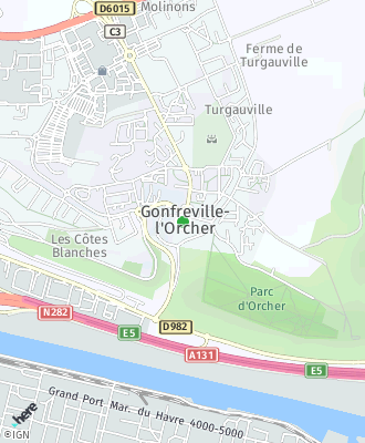 Plan d'accés Mairie de GONFREVILLE L'ORCHER