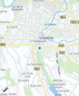 Plan d'accés Mairie de GRAULHET