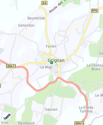 Plan d'accés Mairie de GRIGNAN