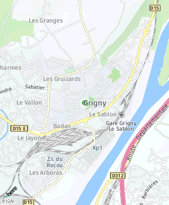Plan d'accés Mairie de GRIGNY (Rhône)
