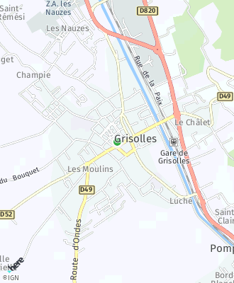 Plan d'accés Mairie de GRISOLLES