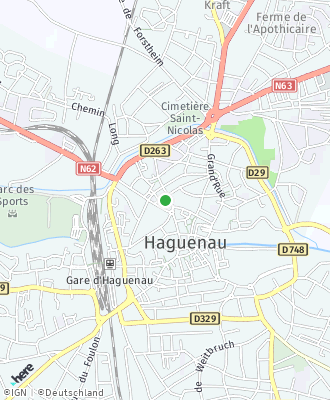 Plan d'accés Mairie de HAGUENAU