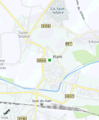 Plan d'accés Mairie de HAM