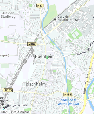 Plan d'accés Mairie de HOENHEIM