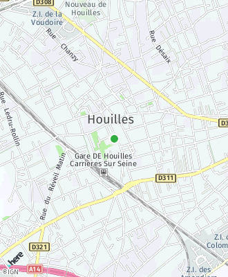 Plan d'accés Mairie de HOUILLES