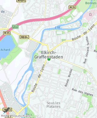 Plan d'accés Mairie de ILLKIRCH GRAFFENSTADEN