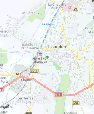 Plan d'accés Mairie de Issoudun