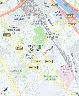 Plan d'accés Mairie de IVRY SUR SEINE
