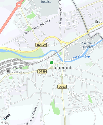 Plan d'accés Mairie de Jeumont