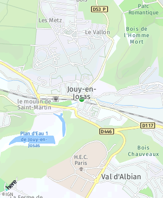 Plan d'accés Mairie de Jouy-en-Josas