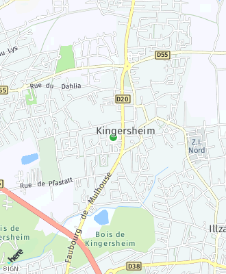 Plan d'accés Mairie de KINGERSHEIM
