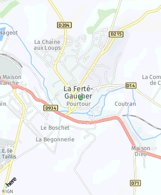 Plan d'accés Mairie de LA FERTE GAUCHER