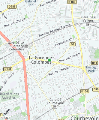 Plan d'accés Mairie de LA GARENNE COLOMBES