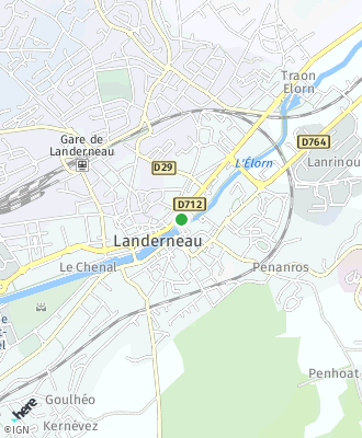Plan d'accés Mairie de LANDERNEAU