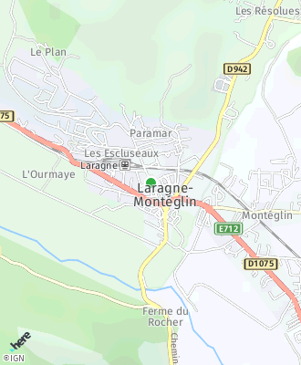 Plan d'accés Mairie de LARAGNE MONTEGLIN