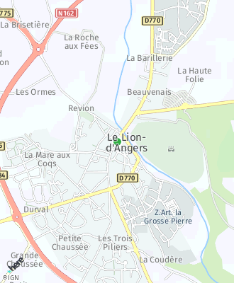 Plan d'accés Mairie DU LION D'ANGERS