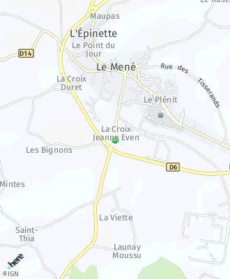 Plan d'accés Mairie Le Mené