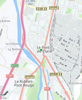 Plan d'accés Mairie de LE PONT DE CLAIX