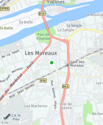 Plan d'accés Mairie de LES MUREAUX