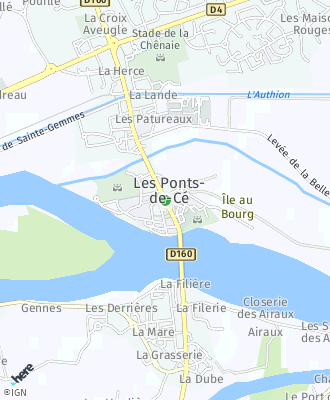 Plan d'accés Mairie LES-PONTS-DE-CE