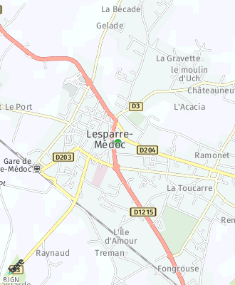 Plan d'accés Mairie de LESPARRE MEDOC