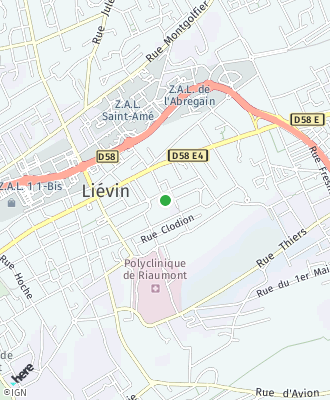 Plan d'accés Mairie de LIEVIN
