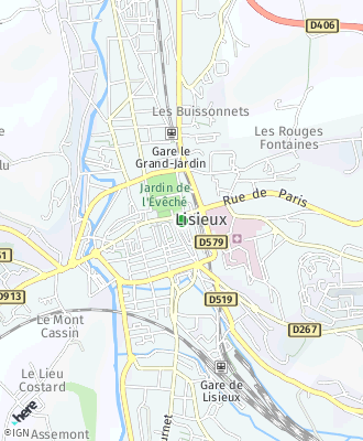 Plan d'accés Mairie de LISIEUX