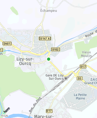 Plan d'accés Mairie de Lizy sur Ourcq