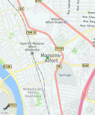 Plan d'accés Mairie de MAISONS ALFORT