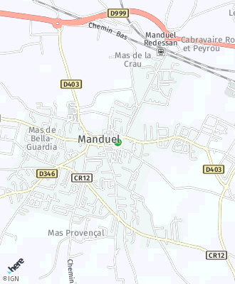 Plan d'accés Mairie de MANDUEL