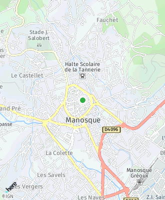 Plan d'accés Mairie de MANOSQUE ROUSSEAU