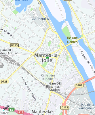 Plan d'accés Mairie de MANTES LA JOLIE