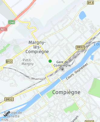 Plan d'accés Mairie de Margny-Compiègne
