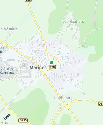 Plan d'accés Mairie de MARINES