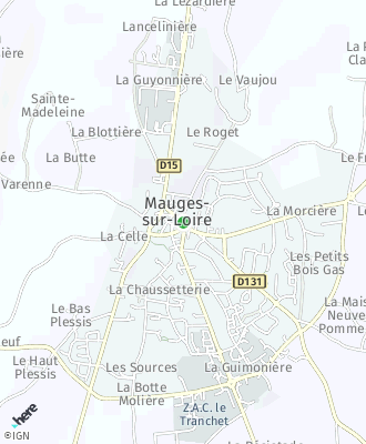 Plan d'accés Mairie de MAUGES-SUR-LOIRE (St Florent le Viel)