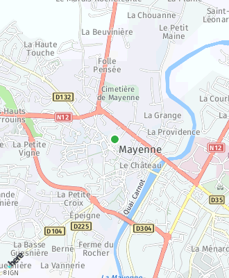 Plan d'accés Mairie de MAYENNE