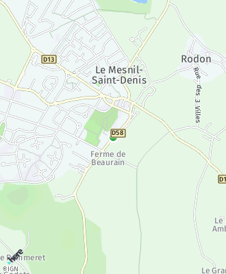 Plan d'accés Mairie du MESNIL SAINT DENIS