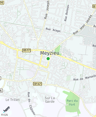 Plan d'accés Mairie de MEYZIEU