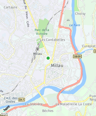 Plan d'accés Mairie de MILLAU