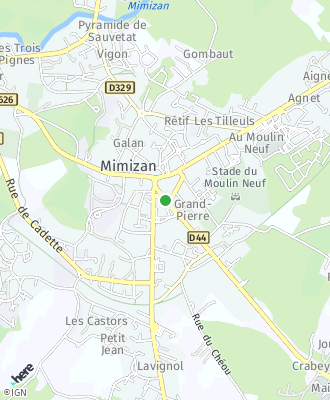 Plan d'accés Mairie de MIMIZAN
