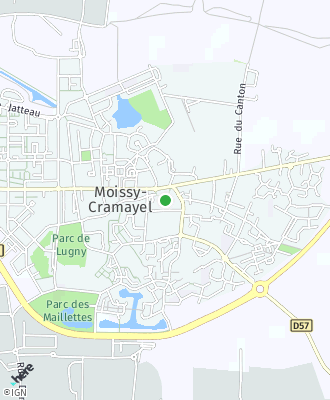 Plan d'accés Mairie de MOISSY-CRAMAYEL