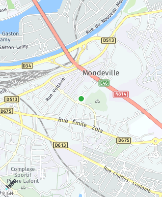 Plan d'accés Mairie de MONDEVILLE