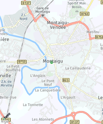 Plan d'accés Mairie de MONTAIGU