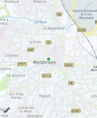 Plan d'accés Mairie de MONTBRISON
