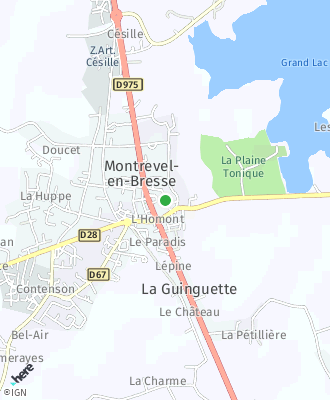 Plan d'accés Mairie de MONTREVEL-EN-BRESSE