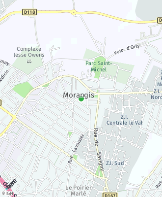Plan d'accés Mairie de MORANGIS
